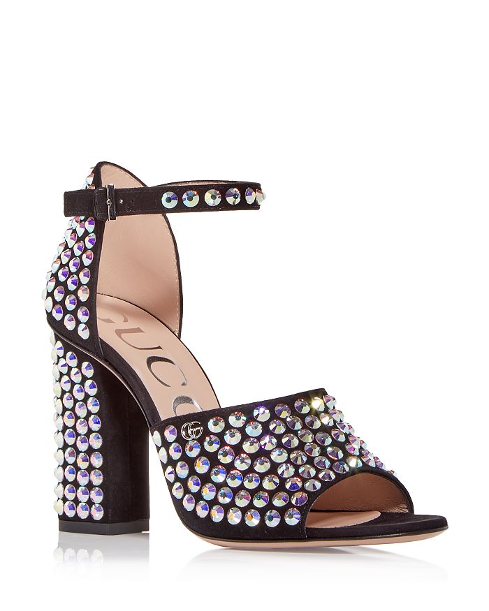 Gucci Women's Crystal Embellished High Heel | Bloomingdale's