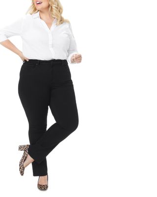 Marilyn High Rise Straight Jeans in Black