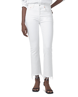 CITIZENS OF HUMANITY CITIZENS OF HUMANITY ISOLA HIGH RISE CROPPED BOOTCUT JEANS IN PLASTER