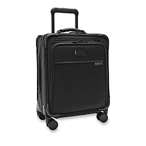 Shop Briggs & Riley Baseline Compact Carry On Spinner Suitcase In Black