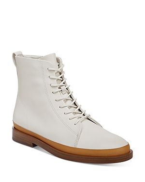 Vince Cooper Leather Bootie In Milk