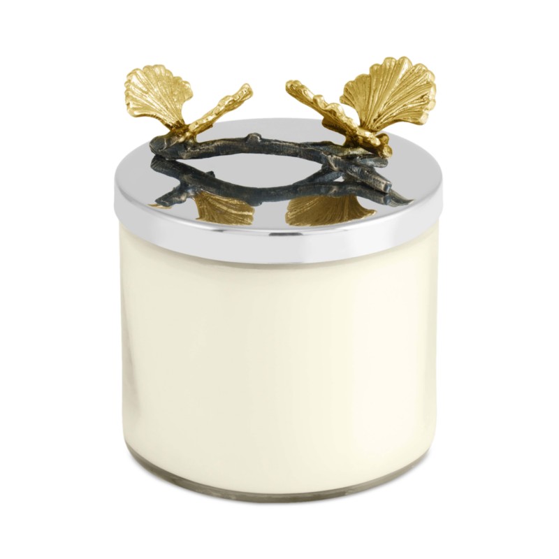 Michael Aram Butterfly Ginkgo Candle in Silver/Gold