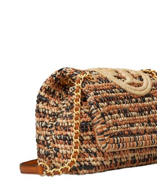 Fleming Soft Raffia Convertible Shoulder Bag