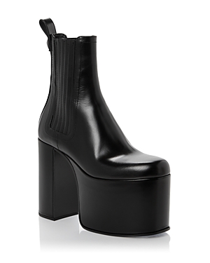 Shop Valentino Women's Beatle High Heel Platform Booties In Black