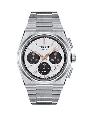 Shop Tissot Prx Chronograph, 42mm In White/silver