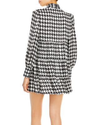 Alice and Olivia Rowen Houndstooth Bow Mini Dress - 150th