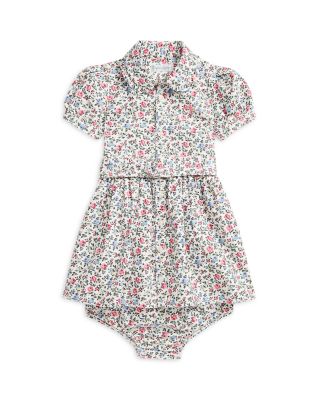 Ralph Lauren Polo Girls' Floral Cotton Oxford Shirt Dress & Diaper Cover  Set - Baby | Bloomingdale's Kids