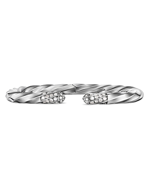 Photos - Bracelet David Yurman Sterling Silver The Cable Collection Diamond Cuff  B1 