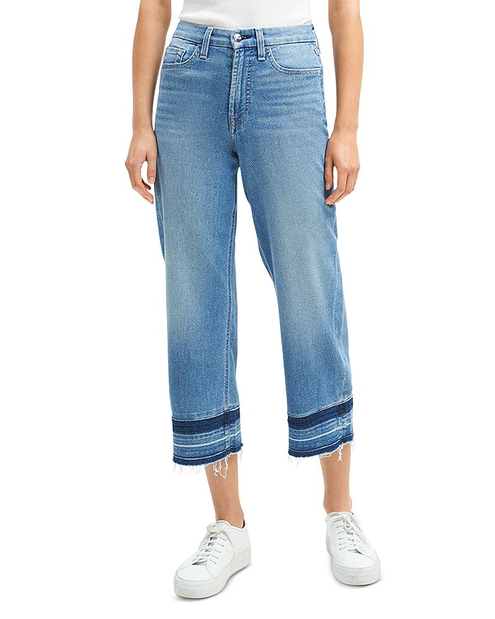 Jen 7 Released Hem Crop Jeans in Abbahrhem Bloomingdale s