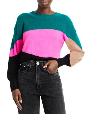 Color block cashmere sweater best sale