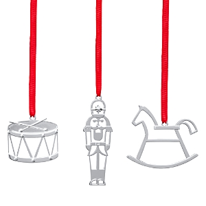 Nambe Mini Ornaments, Set Of 3 In Gray