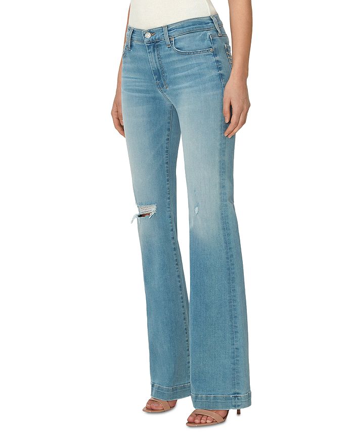 7 For All Mankind Dojo Mid Rise Flare Jeans in Opp Darby