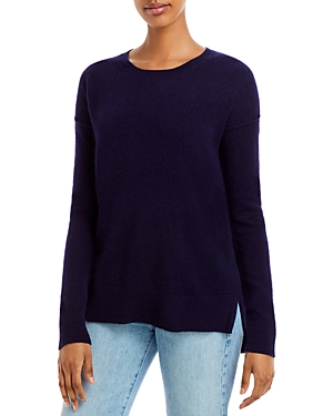 Aqua Cashmere High Low Cashmere Sweater - 100% Exclusive In Peacoat