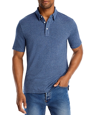 Shop Faherty Movement Stretch Stripe Regular Fit Polo Shirt In Sea Navy