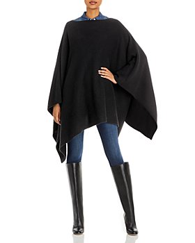 Womens Clothing Jumpers and knitwear Ponchos and poncho dresses Agnona Stretch-cashmere Boatneck Poncho in Black 
