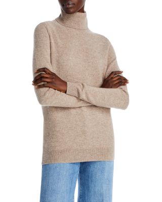 Tan/Beige Turtleneck Sweaters for Women 