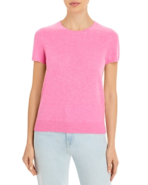 C By Bloomingdale's Cashmere C By Bloomingdale's Short-sleeve Cashmere Sweater - 100% Exclusive In Bubblegum
