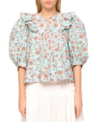Sea - Brita Puff Sleeve Top