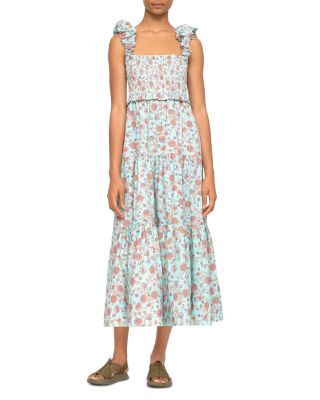 Sea - Brita Printed Smocked Dress