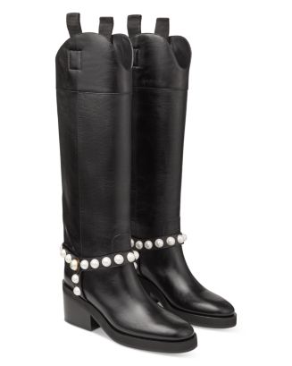 Jimmy Choo Women's Tonya/A 70 WVU Embellished Boots | Bloomingdale's