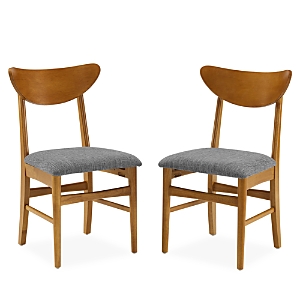 Crosley Landon 2pc Wood Dining Chairs With Upholstered Seat In Acorn