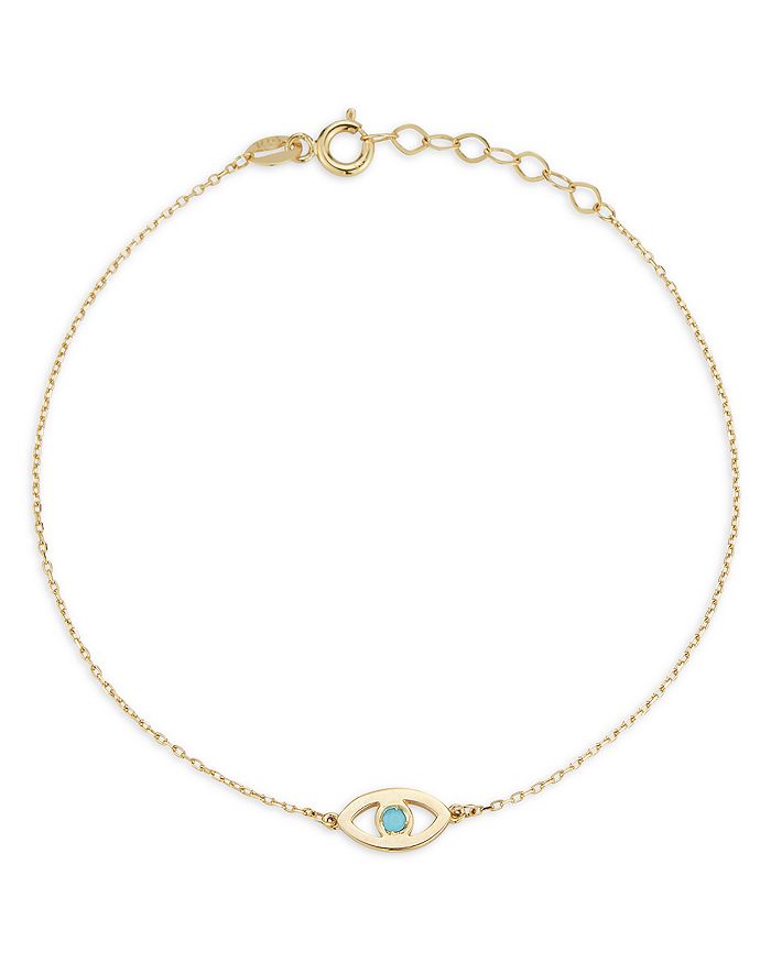Bloomingdale's - 14K Yellow Gold Evil Eye Bracelet - 100% Exclusive