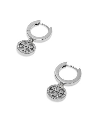 TORY BURCH ピアス 87041 MILLER PAVE HOOP EARRING miller-pavé-hoop-earring-front