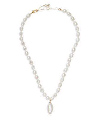 Kate Spade New White Freshwater Pearl Necklace shops