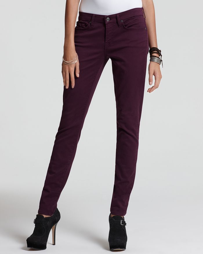 7 For All Mankind Gwenevere Gummy Skinny Jeans in Dark Violet ...