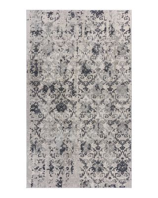 Lr Home Fantasia Neutral Distressed Damask Area Rug, 9'6 x 13'