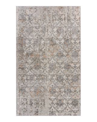 Lr Home Fantasia Neutral Distressed Damask Area Rug, 7'10 x 10'9
