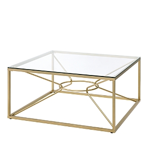Furniture Of America Floyd Gold Tone And Clear Coffee Table