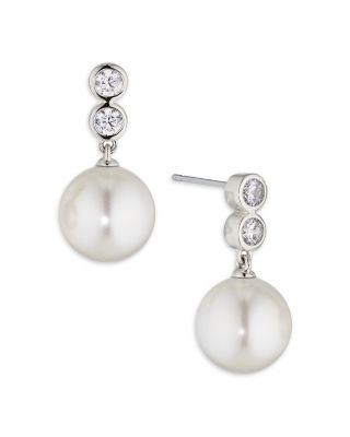 Nadri - Cubic Zirconia & Nacre Pearl Drop Earrings