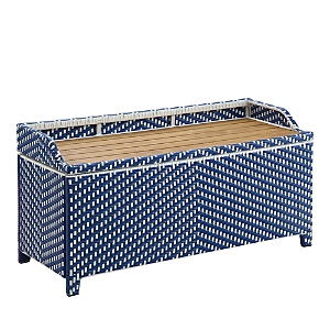 Furniture Of America Tomkins Outdoor Storage Bench In Navy