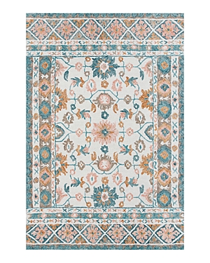 Lr Home Hans Traditional Floral Mosaic Area Rug, 93 X 117 In Ivory/gray