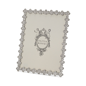 Olivia Riegel Pave Clover 8 X 10 Frame In Silver
