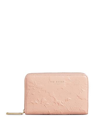 Ted Baker - Midi Floral Debossed Leather Purse