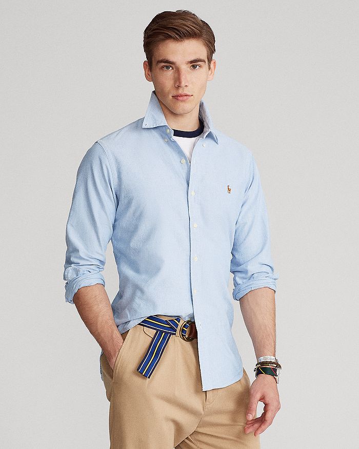 Polo Ralph Lauren Long Sleeve Cotton Oxford Button Down Shirt - & Slim Fits |
