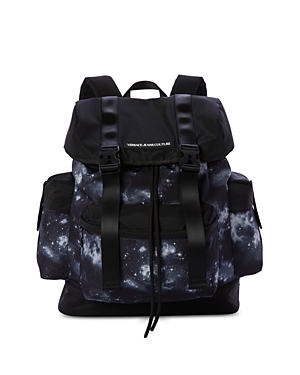 Space Printed Backpack In Gray/black
