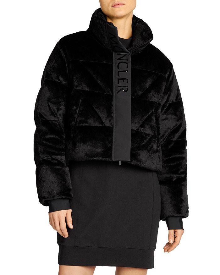 Moncler Bourdon Cropped Faux Fur Jacket | Bloomingdale's