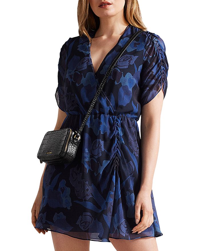 Ted Baker Juleah Floral Print Mini Dress Bloomingdale's