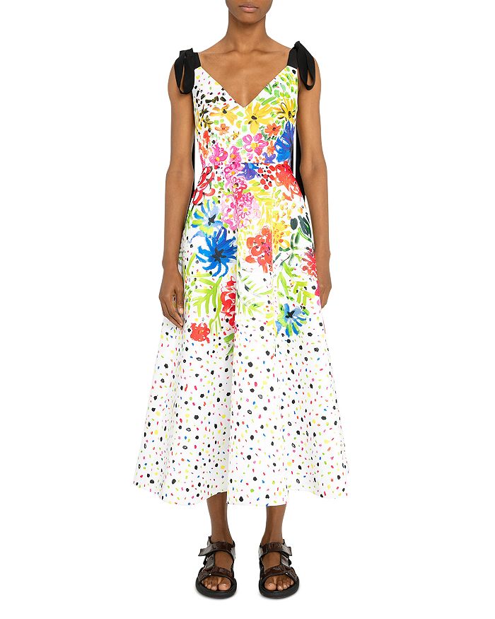 CHRISTOPHER KANE Neon Floral Tie Strap Dress Bloomingdale's
