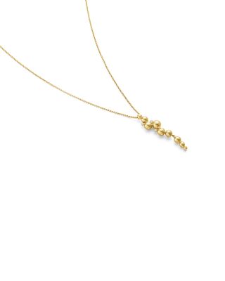 18K Yellow Gold Moonlight Grapes Ball Cluster Pendant Necklace, 17.72"