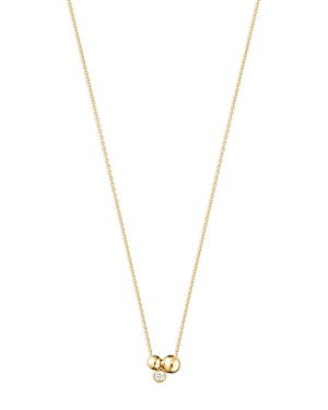 Shop Georg Jensen 18k Yellow Gold Moonlight Grapes Diamond Grape Cluster Pendant Necklace, 17.72