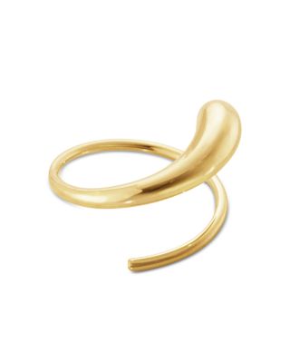 18K Yellow Gold Mercy Swirl Threader Earrings