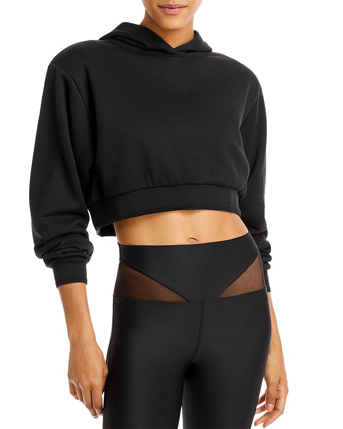 Alo Yoga Cropped Go Time Padded Hoodie | Bloomingdale's