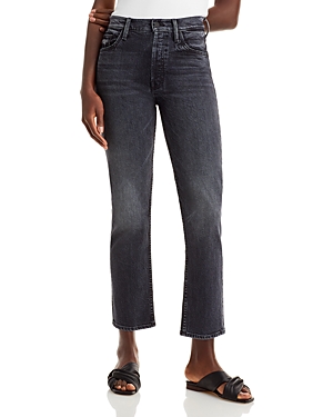 Mother The Tomcat High Rise Ankle Straight Jeans in On the Fly