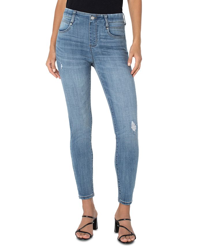 Gia Glider High Rise Ankle Skinny Jeans in Atmore Bloomingdales Women Clothing Jeans High Waisted Jeans 