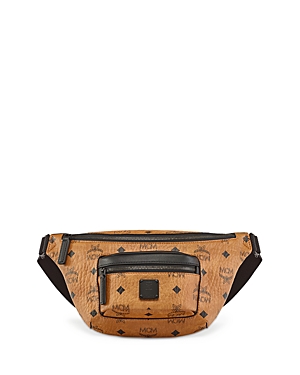 Mcm Men's Fursten Visetos Large Belt Bag In Cognac