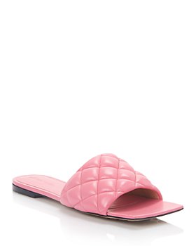 Bottega Veneta - Women's Square Toe Quilted Slide Sandals